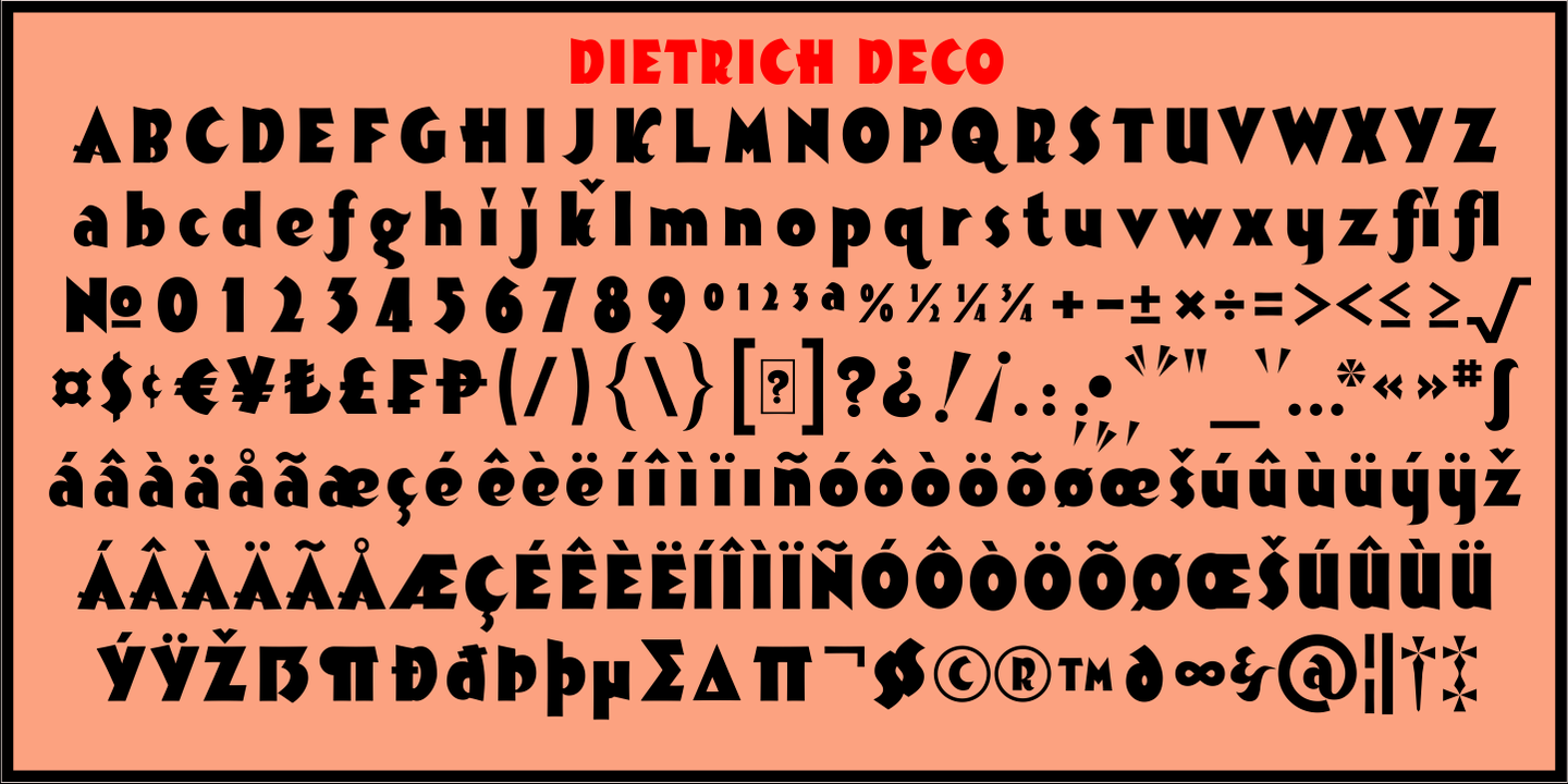 Beispiel einer Dietrich Deco-Schriftart #2